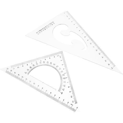 Lot de 2 équerres en plastique résistant pour étudiants, adaptées (1/5)