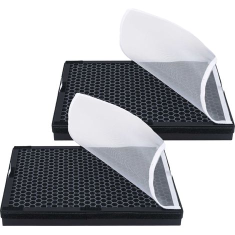 vhbw 2x Luftilter kompatibel mit Rowenta PU2530F0 Luftreiniger - Kombifilter Aktivkohle + Allergy+