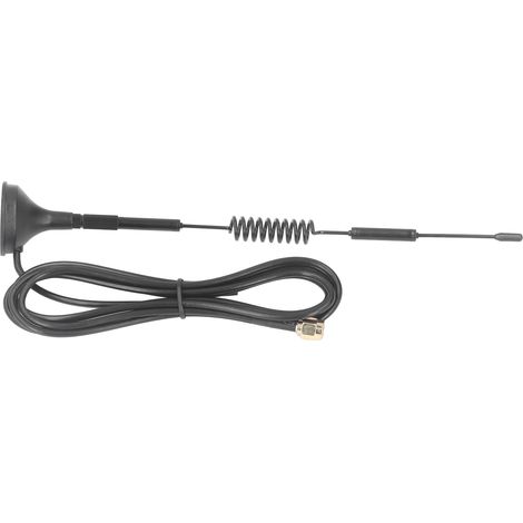 Antenne omnidirectionnelle pour routeur, gain élevé de 12 dBi, avec base magnétique et interface SMA mâle. (1/5)