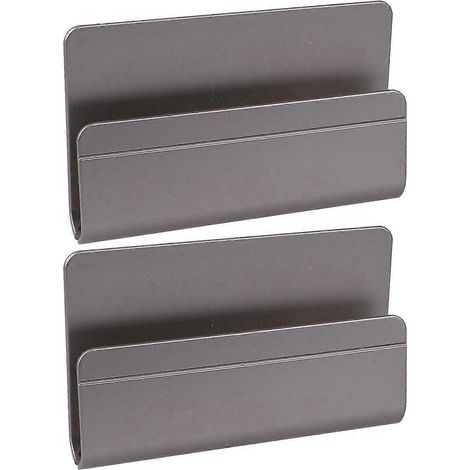 2er-Set multifunktionale Wandhalterungen für Handys, für Zuhause, Büro oder Geschäft (Schwarz und Grau) – 11,7 x 7,1 cm – Schwarz/Grau (1/4)