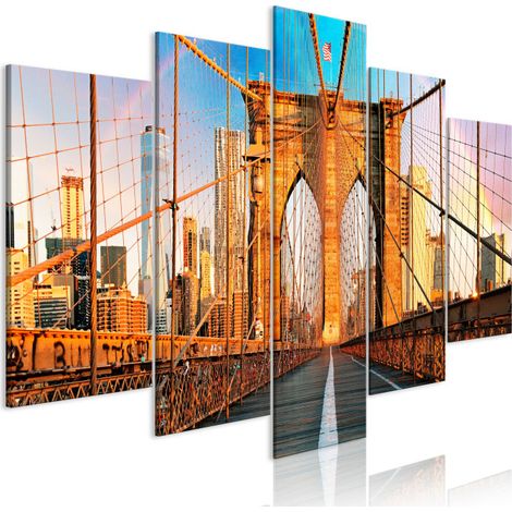 Tableau 5 Panneaux "Bridge To Happiness Wide" 50 x 100 cm (1/2)
