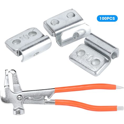 Lot de 100 poids d'équilibrage en alliage d'aluminium 10g/0,35oz, crochets à pince Style P pour pneus auto, avec pince d'équilibrage, réparation de roue (1/5)