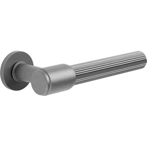 Poignée de porte intérieure à motif en relief, antidérapante, pour chambre à coucher, gris clair luxueux (1/5)