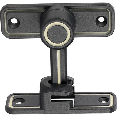 Verrou de porte coulissante lumineux antivol en acier inoxydable, fermeture à 90°/180°, pour porte de grange ou de salle de bain, gris (1/5)