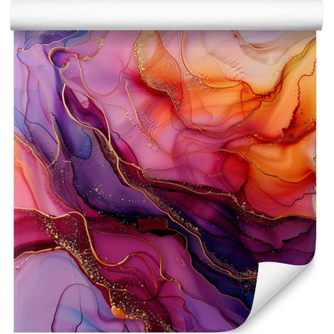 Papel pintado Ink Violet, Purple y Burgundy para salón y dormitorio, 50x1000 cm (1/5)