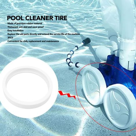 Poolreiniger-Reifen – 3er-Set – C10-kompatibel für 180, 280, 360, 380, Weiß