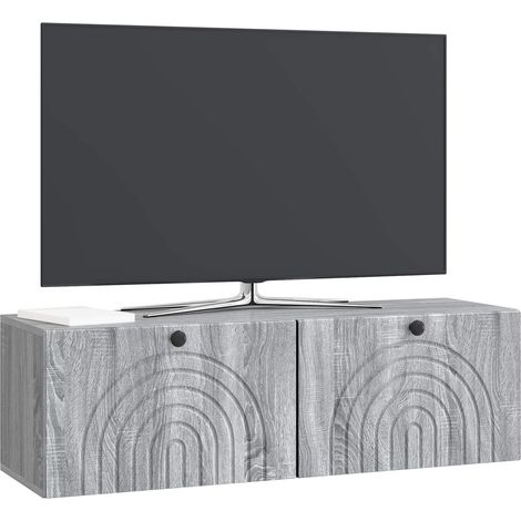 Maison Exclusive - Mobile Porta TV da Muro Grigio Sonoma 98 x 31 x 30 cm (1/5)