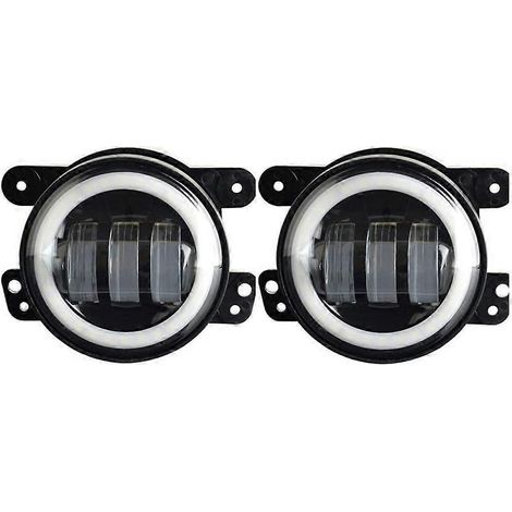 4-Zoll-LED-Nebelscheinwerfer mit Angel Eyes für Autos, 15.000 lm, Ersatz für Tagfahrlicht, Nebelscheinwerfer für Offroad-Fahrten (1/5)