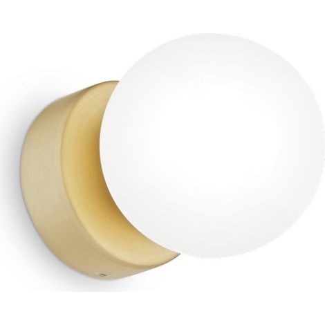 Ideal Lux PERLAGE Applique Laiton, Avec Abat-jour En Verre