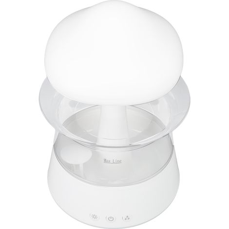 Regenwolken-Luftbefeuchter mit Tropffunktion, 300 ml, pilzförmiger Regendiffusor mit 7 Farben für einen erholsamen Schlaf (1/5)
