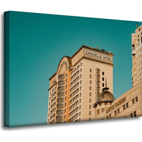 Leinwandgemälde Architektur Hotel 70x50 cm