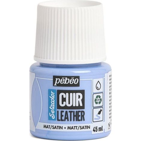 Peinture pour cuir - Setacolor - Bleu Glace - 45 ml - Acrylique - Mixte (1/4)