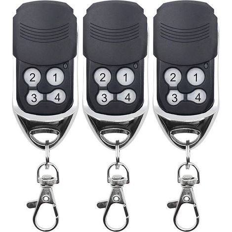 Télécommande universelle 433 MHz pour portails, télécommande de remplacement pour portes de garage, copie parfaite, code fixe, code tournant, compatible avec les télécommandes DOORHAN et MOTORLIN, lot