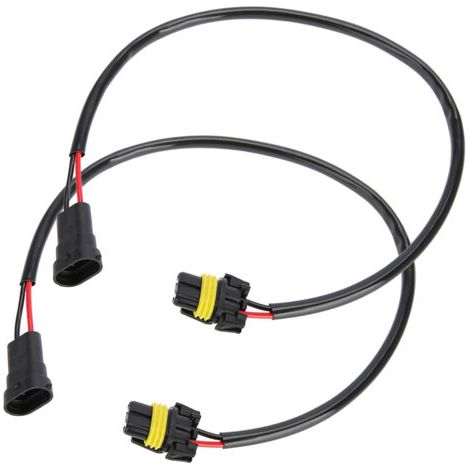 QORVA-Connecteur de câble de 9006 à H11, 2PCS / Set Converter Cable Imperproof Copper Core for Fog Light (1/4)