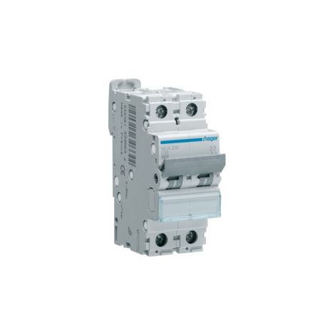 Interruttore magnetotermico Hager 2P 10A 6KA C 2 moduli MCA210