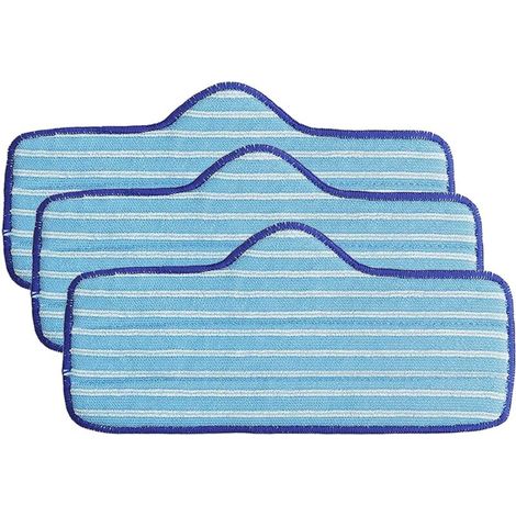 Set di 3 panni di ricambio in microfibra ad alto assorbimento per la pulizia dei pavimenti. (1/4)