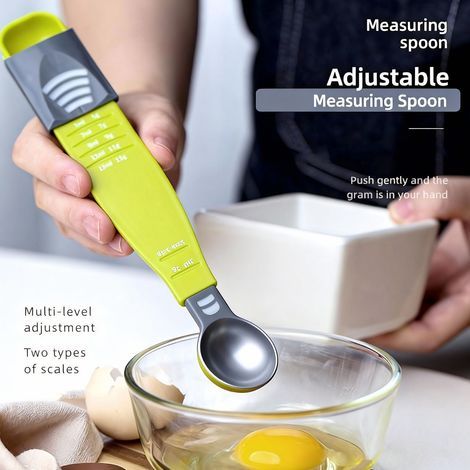 Cucchiai dosatori di precisione con graduazioni – cucchiai dosatori in acciaio inox, sostituiscono le bilance da cucina per cucinare e preparare dolci, facili da leggere e da pulire. (1/5)