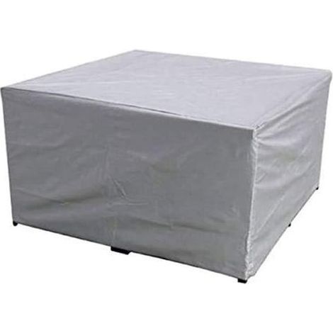Housse de protection argentée pour ensemble table et chaises de terrasse rectangulaire (255 x 130 x 80 cm) – Résistante au soleil, à la neige, au vent et à la poussière (1/5)