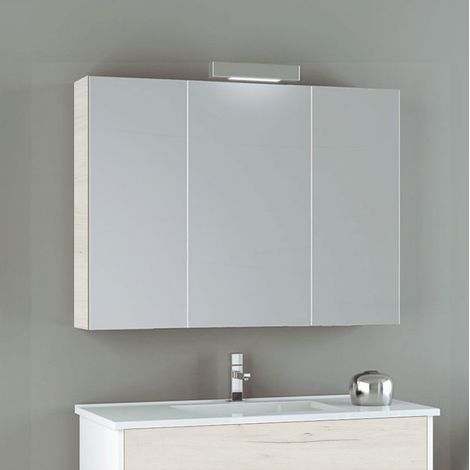 Spiegelschrank für ALLSTONE-Möbel 9 verfügbare Farben und 4 Größen Nordisches Weiß 120 cm (1/3)