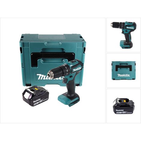 Trapano avvitatore a percussione a batteria Makita DHP 483 G1J 18 V 40 Nm + 1x batteria 6,0 Ah + Makpac - senza caricabatterie