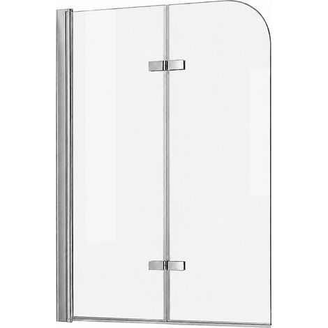 OTITEC Pare-baignoire ELIA 90 x 140 cm chrome verre transparent 6 mm (1/3)