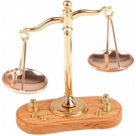 Balance Poids Minuscules Rétro Support en Métal, Balance Poids, pr Diorama (1/5)