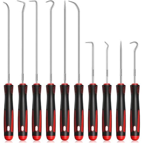 10 Pcs Red Precision Hooks and Hooks Universal Precision Tool O-Ring Car O-Ring Removal Tool (1/5)