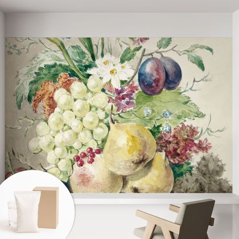 Carta Da Parati - Fotomurale In Vlies - per Decorazione pareti - Per La Cucina Camera Da Letto Per La Soggiorno Fiori e frutti 152x104 cm (1/5)