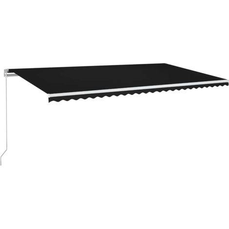 Manuelles, einziehbares Markise mit LED 600x350 cm Anthrazit