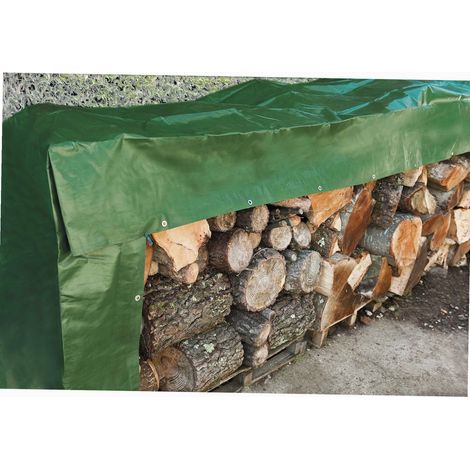 Werka Pro – Bâche de protection verte 240 g/m² – Dimensions 2 x 8 m – Imperméable et indéchirable – Pour chantiers humides et extérieurs - PRO 2 X
