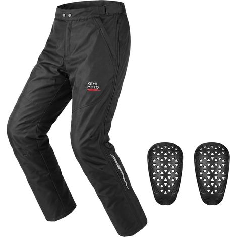 Pantalon Moto Homme Hiver avec Protections CE, Pantalon de Moto Chaud Coupe-Vent, Fermeture Éclair SBS Bidirectionnelle e Bandes Réfléchissantes, Rétention de Chaleur de -20°C à 10°C (1/5)