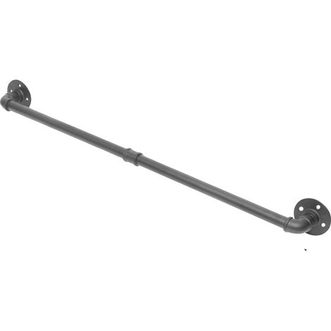 Toallero de pared, de hierro resistente, color negro. (1/2)
