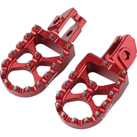 Repose-pieds, Aluminium Durable, Installation Facile, Rouge (1/2)