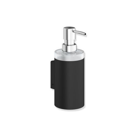 Distributeur de savon SYSTEM 900 support noir mat profond - Verre en crystal (1/3)