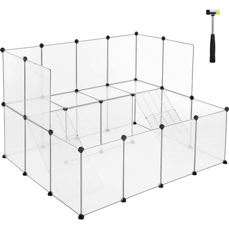 Songmics – Enclos modulable pour petits animaux – Panneaux transparents en plastique PP – Dimensions 143 x 108 x 92 cm – SKU LPC004W01 (1/5)