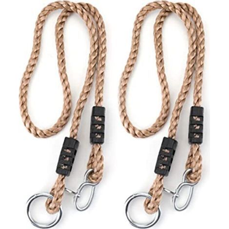 garden-line Rope Kit: 2 x Adjustable Extension Ropes for Swing 110-180 cm with Suspension