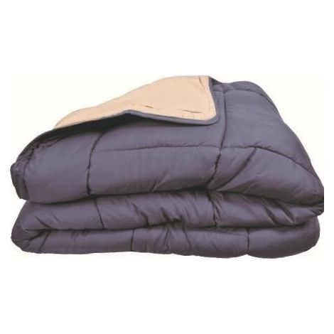 Couette Microfibre 400g/m2 CALGARY Petrole + Mastic 140x200cm