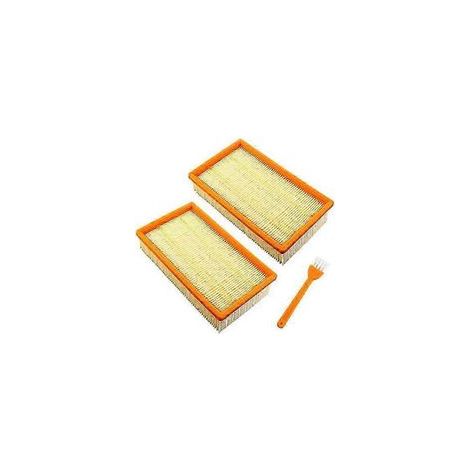 Lot de 2 filtres pour aspirateurs Hilti VC 20 U VC 40 U UM (LF 4) et Karcher NT25 NT35 NT45. Pièces de rechange pour aspirateurs.