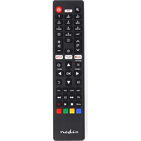 Control remoto de repuesto Compatible con: TCL/Thomson Fijo 1 Unidad Botón Amazon Prime / Netflix / Botón Youtube Infrarrojos Negro (1/2)