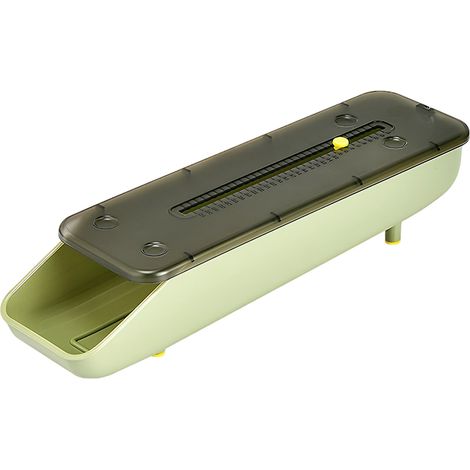 Caja Para Huevos - Caja Automática De Rodillo - Con Indicador De Fecha De Caducidad - Para Nevera Y Cocina - Apilable - 7 Unidades - Verde - 33x9,2x7,5 Cm (1/5)