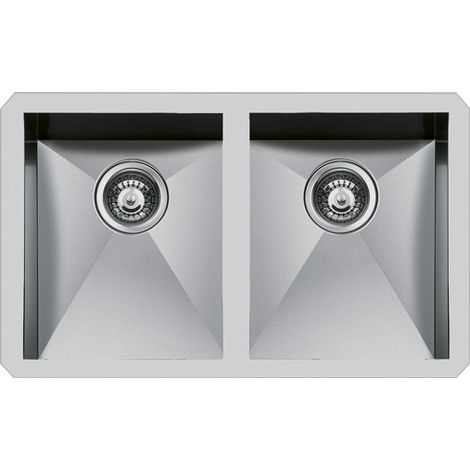 Foster Quadra 80.2V.ST Fregadero encastrado bajo encimera Rectangular Acero inoxidable (1/2)