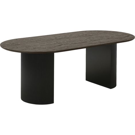 MIDO-Table à manger 6/8 personnes 210 cm brun foncé (1/4)