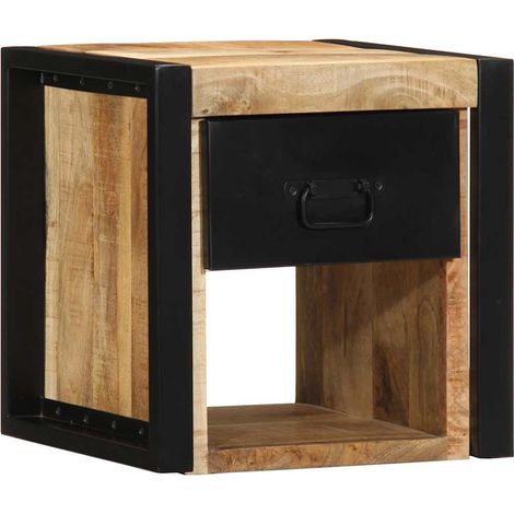 Maison Exclusive - Comodini 2 pz 40x35x40 cm in Legno Massello di Mango Grezzo (1/5)