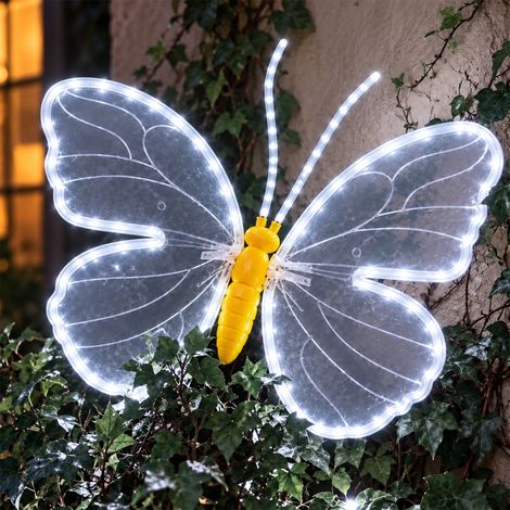 Farfalla Luminosa Natale 246Led Bianco Freddo Decorazione Natalizia 30x43x25cm (1/5)