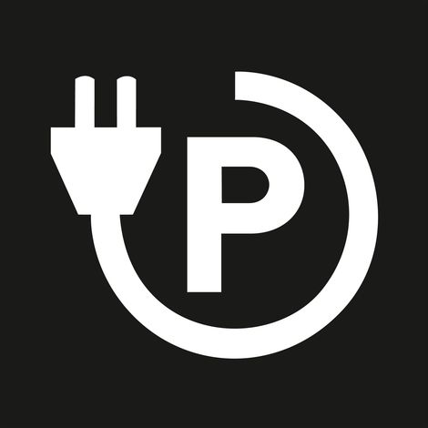 MORAVIA Markierungsfolie PROline-thermo Symbol Parkplatz Elektro-Auto 700 x 800 mm weiß (1/2)
