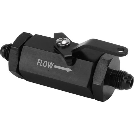 Vanne d'arrêt de carburant pour voiture AN6 Connecteur de contrôle de débit en aluminium, noir et inox, universel (1/5)