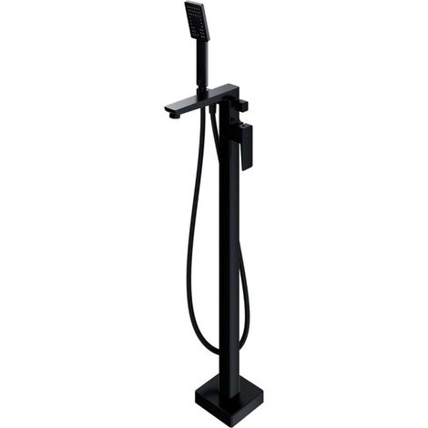 OMNIRES Parma - Grifería de baño para suelo, con cuerpo, negro mate PM7433BL