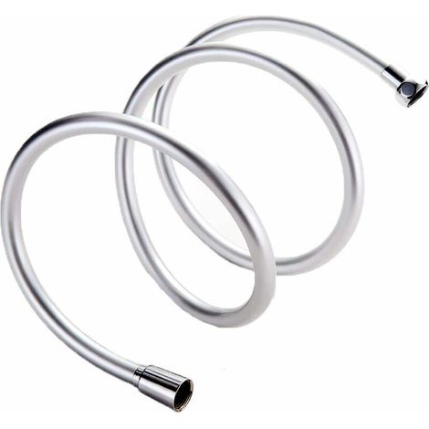 Duschschlauch – Ersatz-Duschschlauch aus PVC, 2 m lang, knick- und verdrehsicher, verchromt (1/5)
