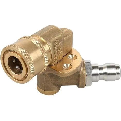 High-performance 1/4" rotary coupler for pressure washer sprayers, cleaning nozzle, heavy-duty coupler (1/5)