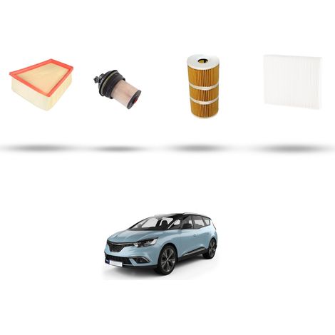 Kit tagliando 4 filtri compatibile con Renault Scenic IV / Grand Scenic 1.6 Dci 118kw Dal 2016 (1/5)